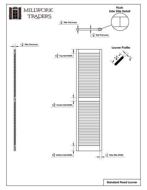 standard louver sizes sheet metal